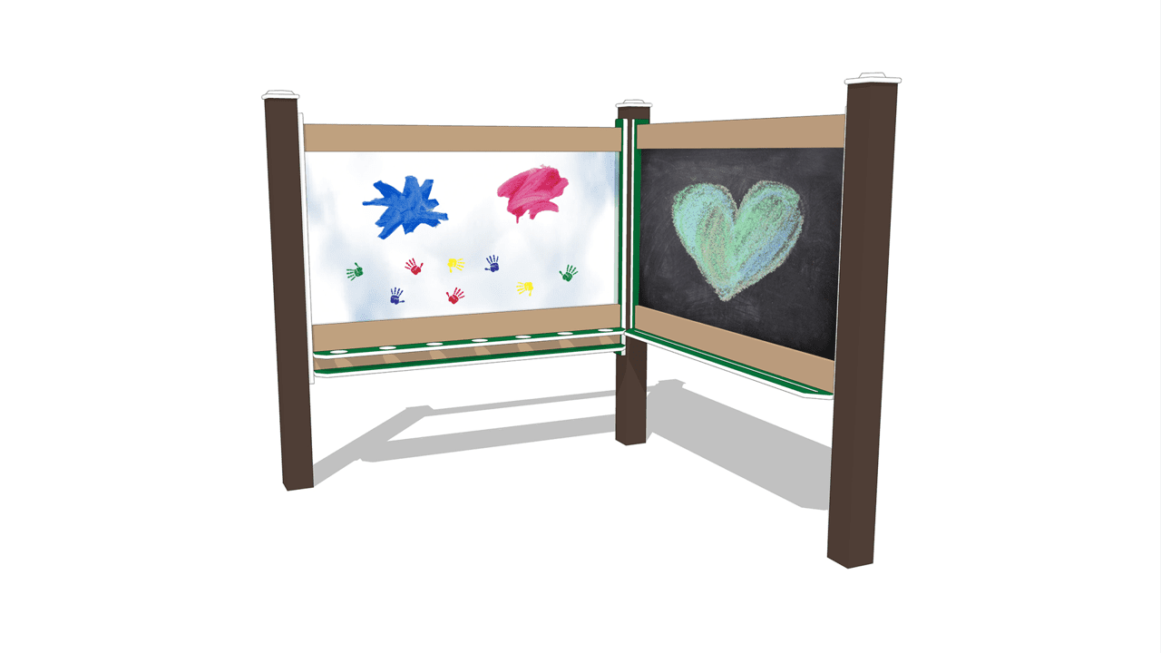 4′ Wide Paint & Magnetic Chalkboard / Dry Erase Combo