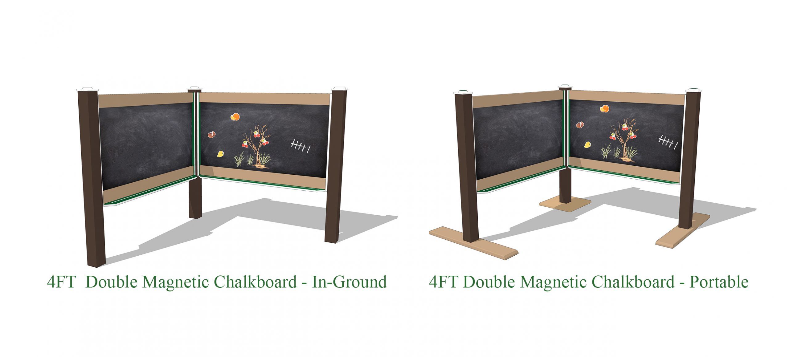 4' Double Magnetic Chalkboard - Image 2