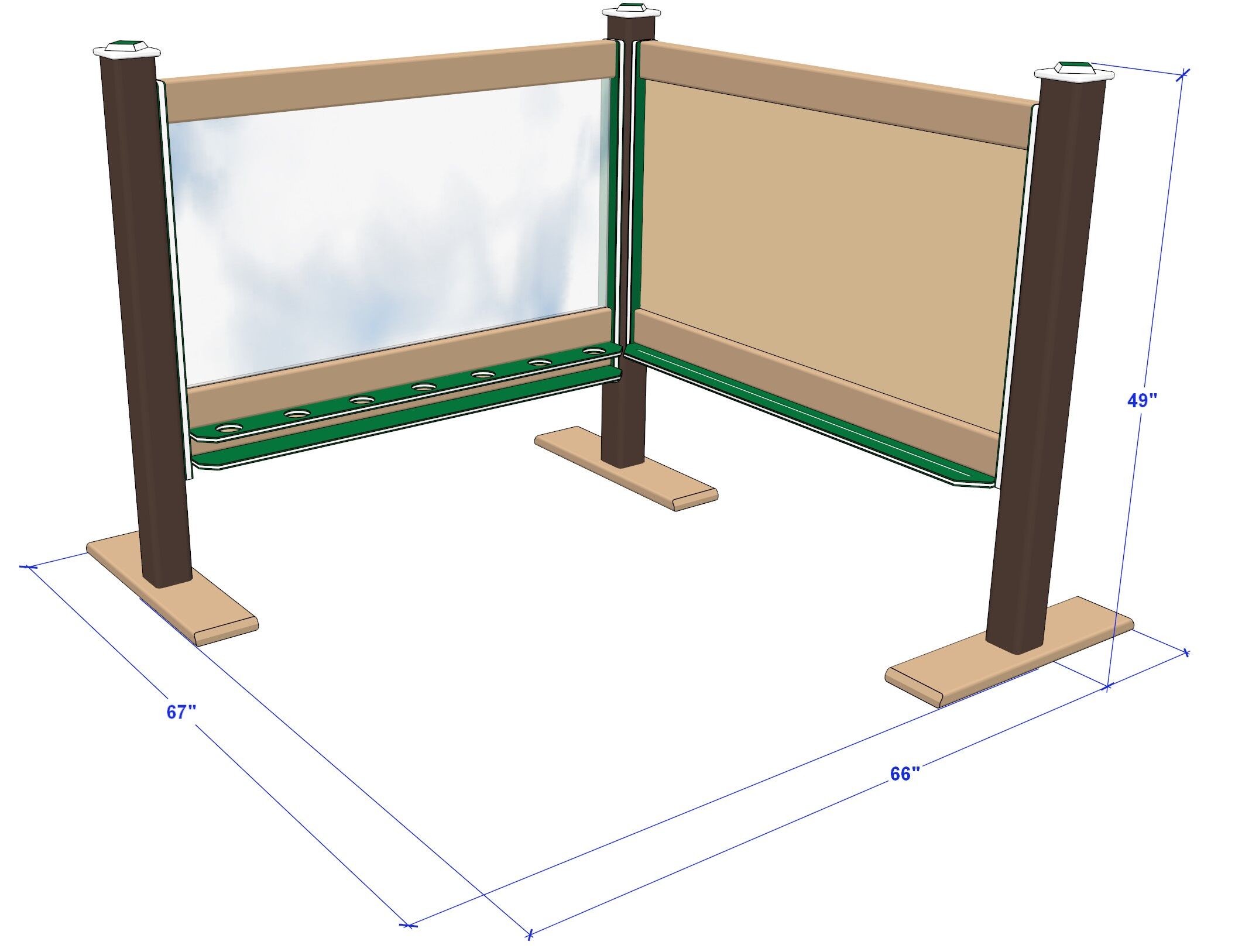 4′ Wide Paint & Magnetic Chalkboard / Dry Erase Combo - Image 3
