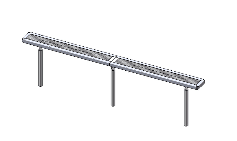 Regal Bench without Back In-Ground Mount - Image 5