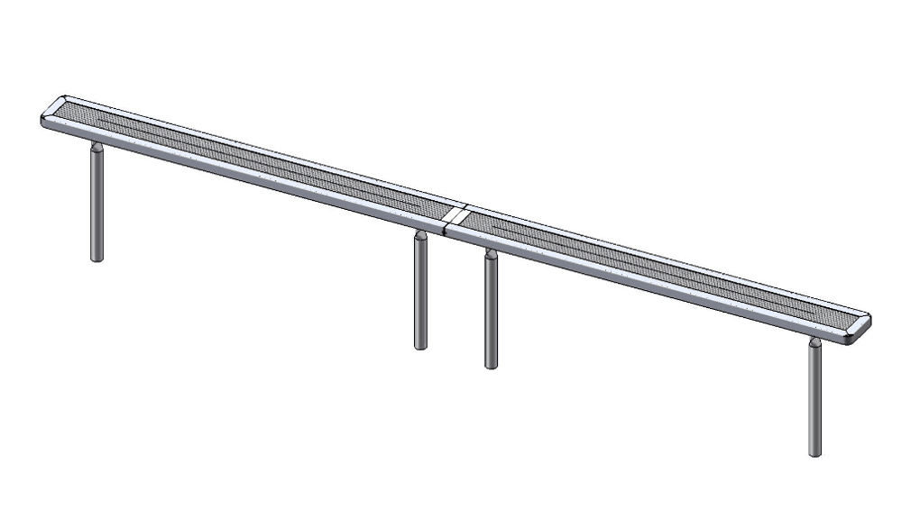 Regal Bench without Back In-Ground Mount - Image 6