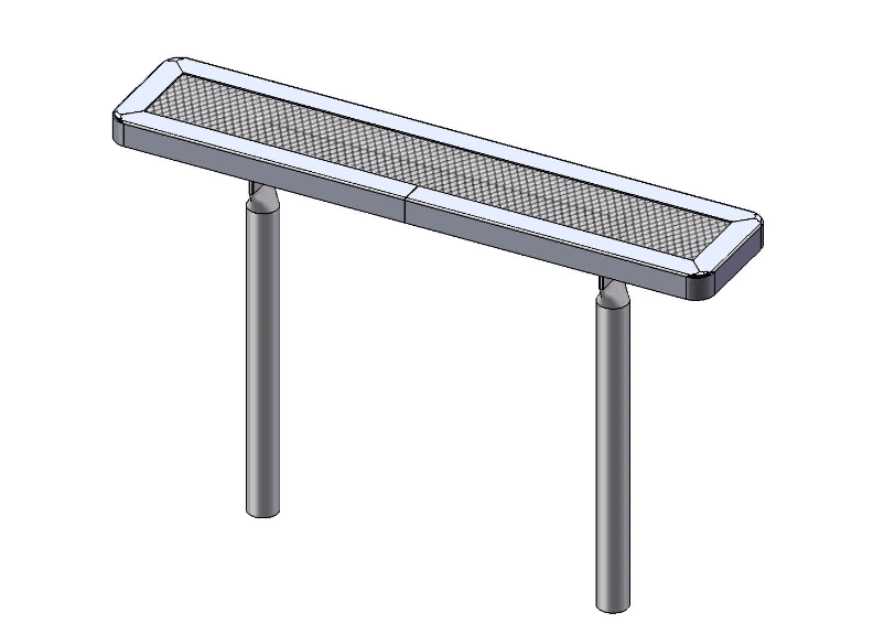 Regal Bench without Back In-Ground Mount - Image 2