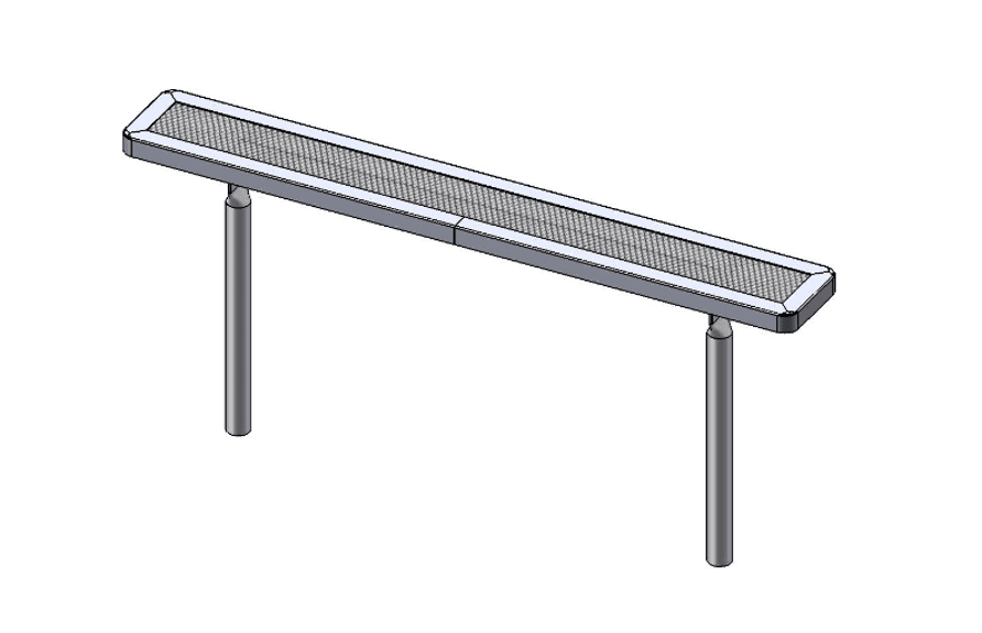 Regal Bench without Back In-Ground Mount - Image 3