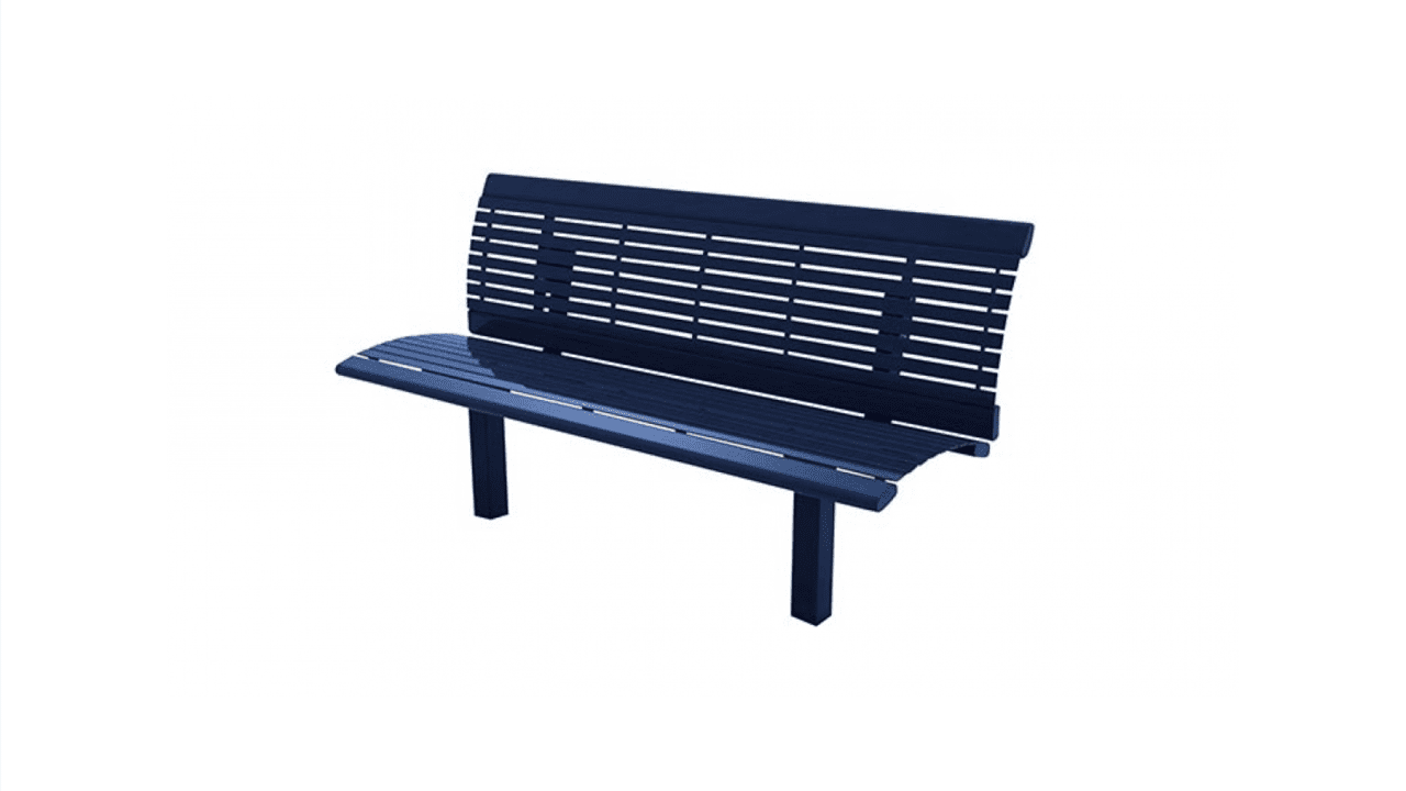 Arches Steel Bench with Back