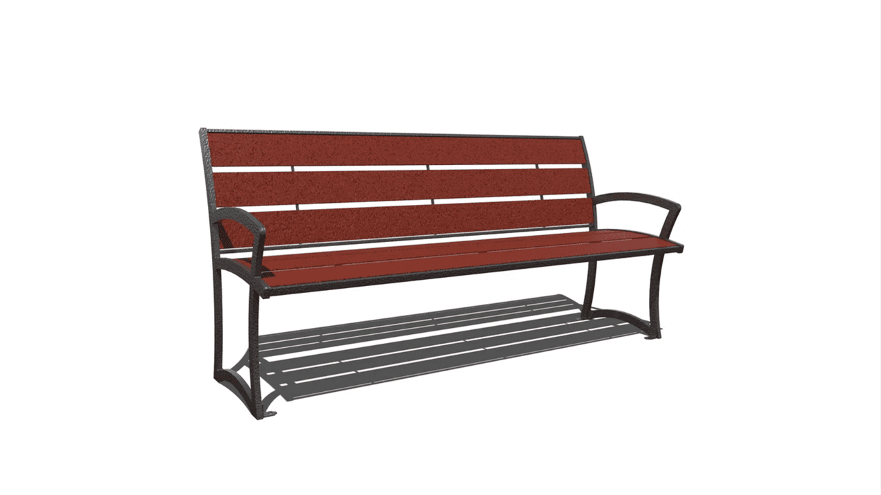 Bryce Ipe Bench with Back