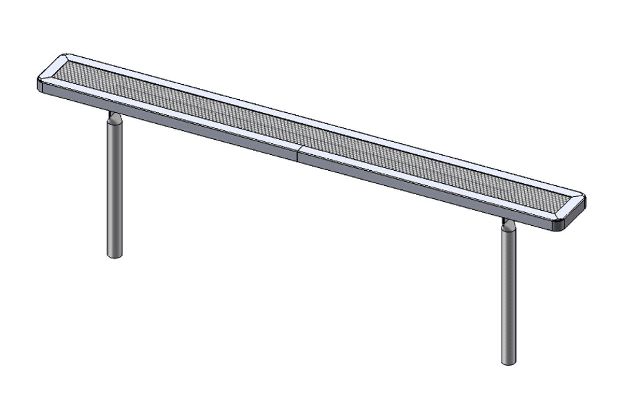 Regal Bench without Back In-Ground Mount - Image 4