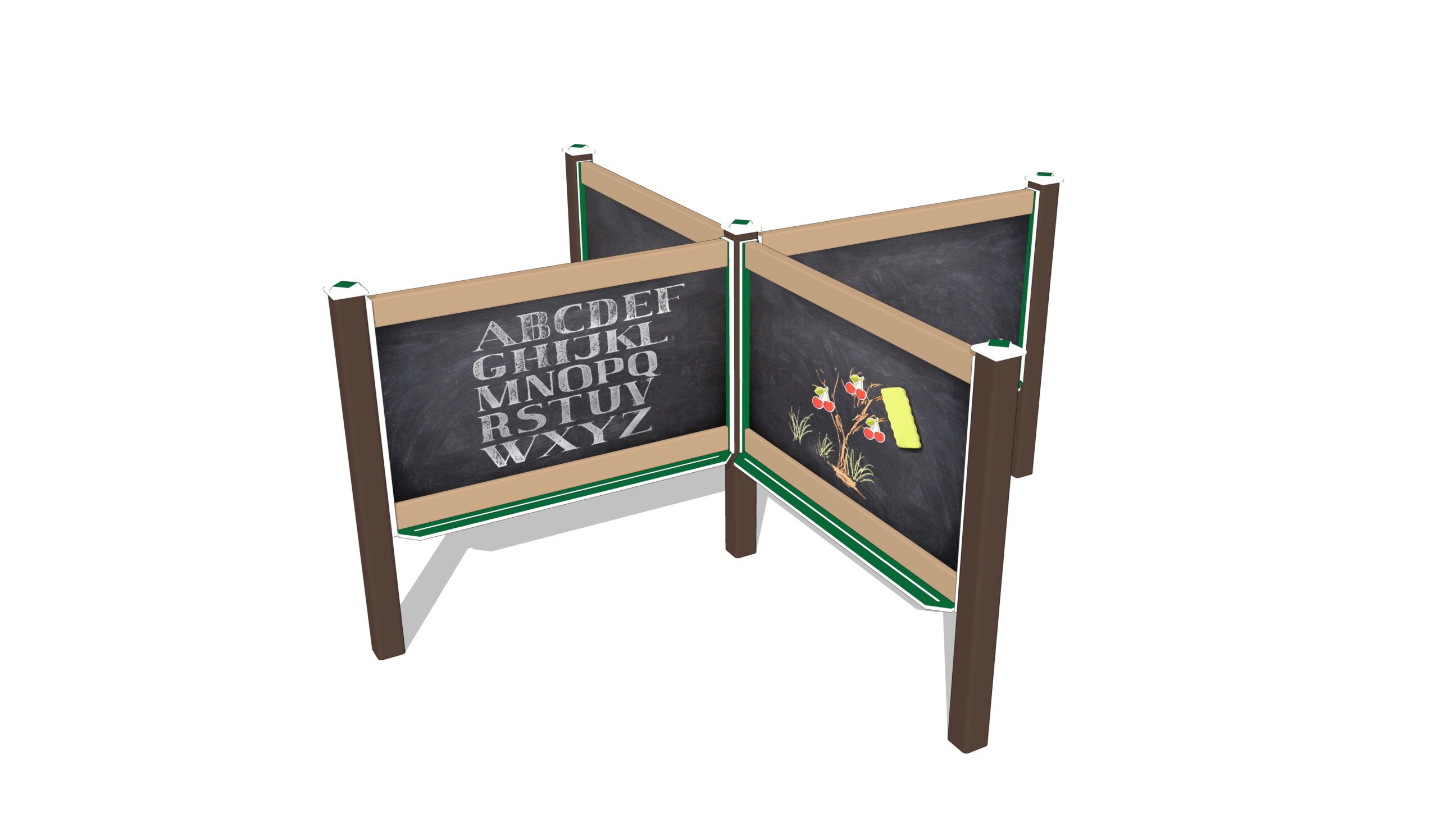 4' Quadra Outdoor Magnetic Chalkboard