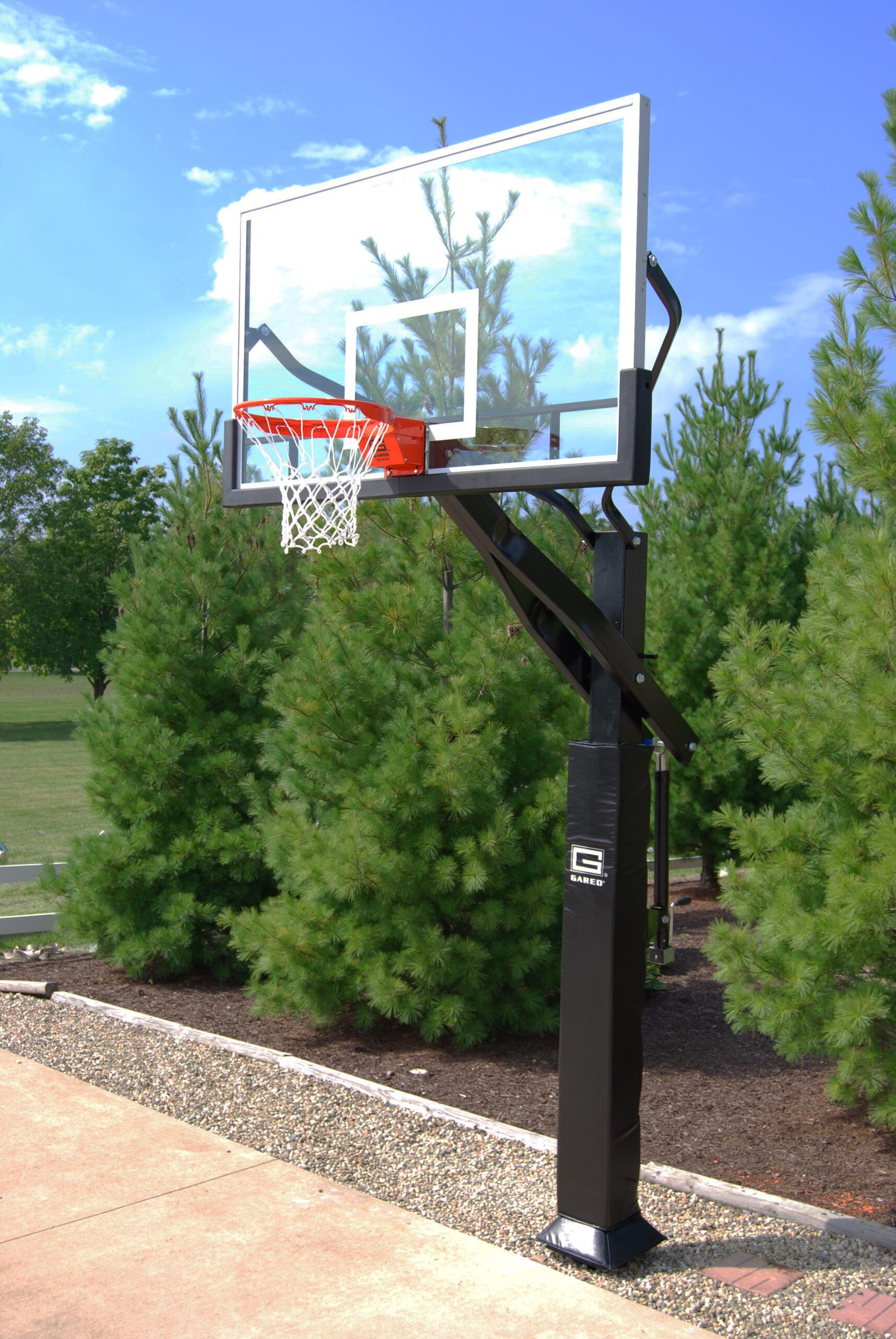 Pro Jam Adjustable Basketball Hoop with Glass Board - Image 2