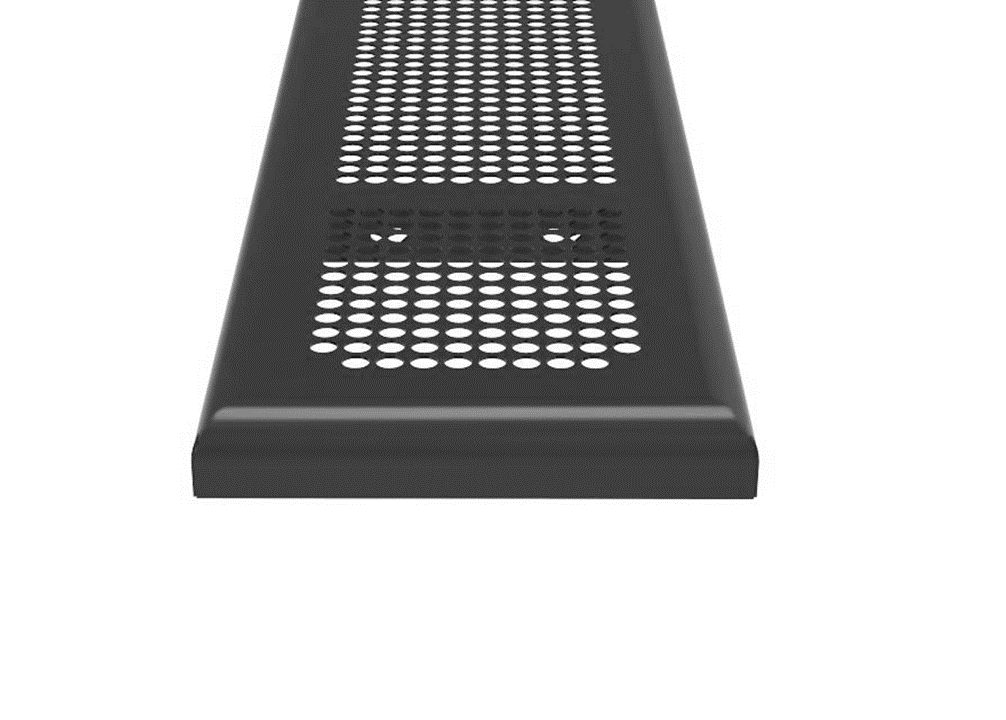 Perforated Double 4-4 Bench with Back - Image 3