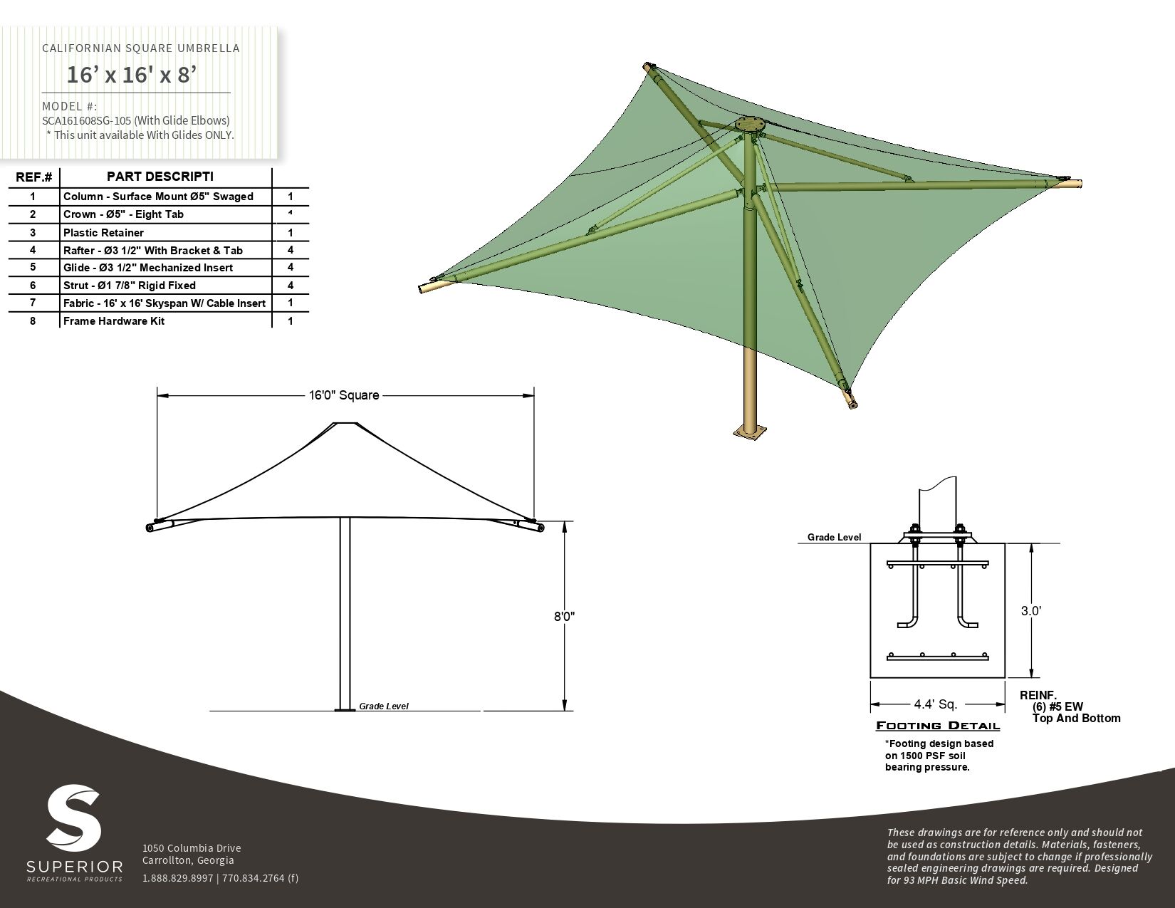 Square Waterproof Umbrella - Image 7