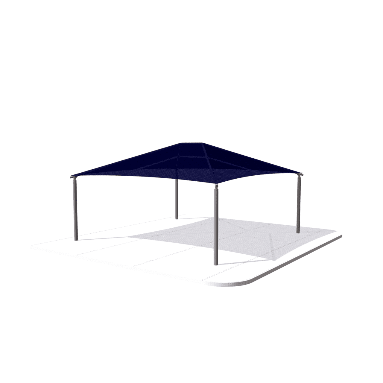 SQUARE HIP SHADE, FOUR COLUMN