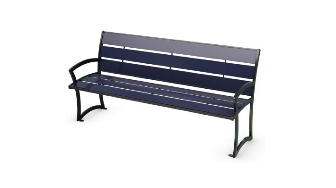 Bryce Steel Bench with Back - Image 2