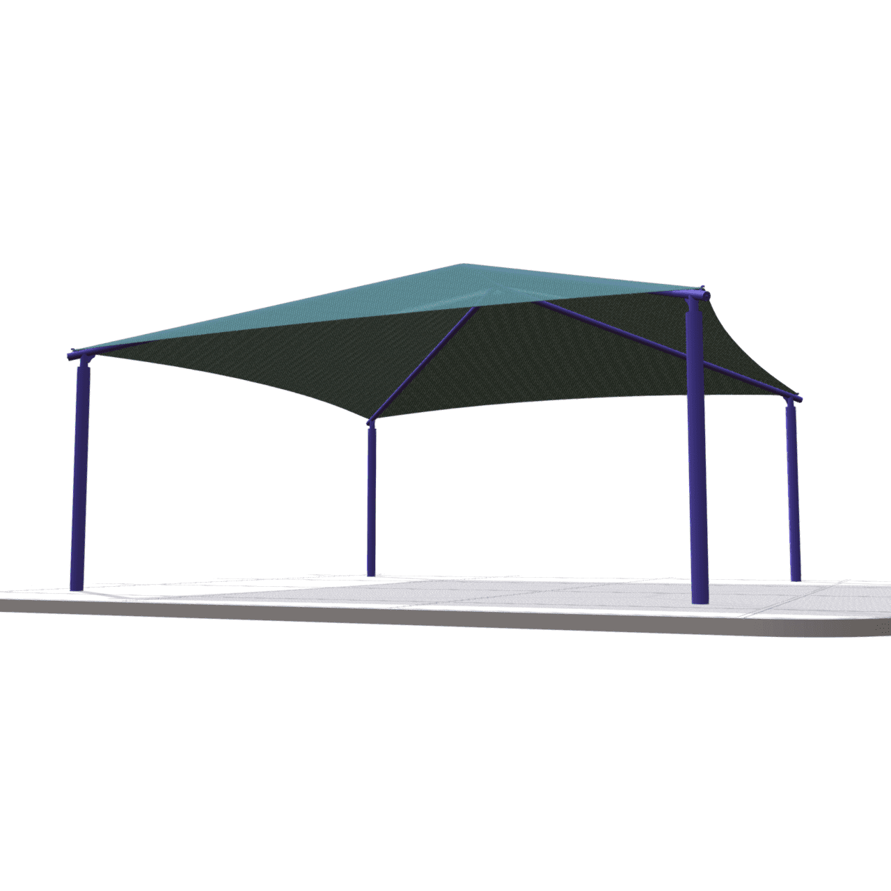 Square Hip Shade 10' Eave Height - Korkat